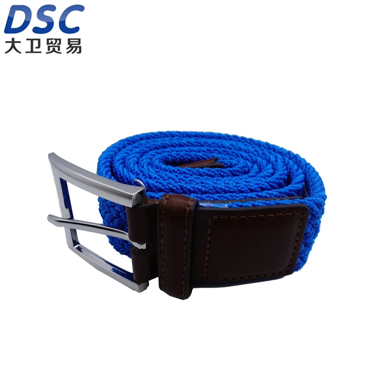 Fashion Elastic Braided Belt Woven Belt with Metal Buckle for Men and Women