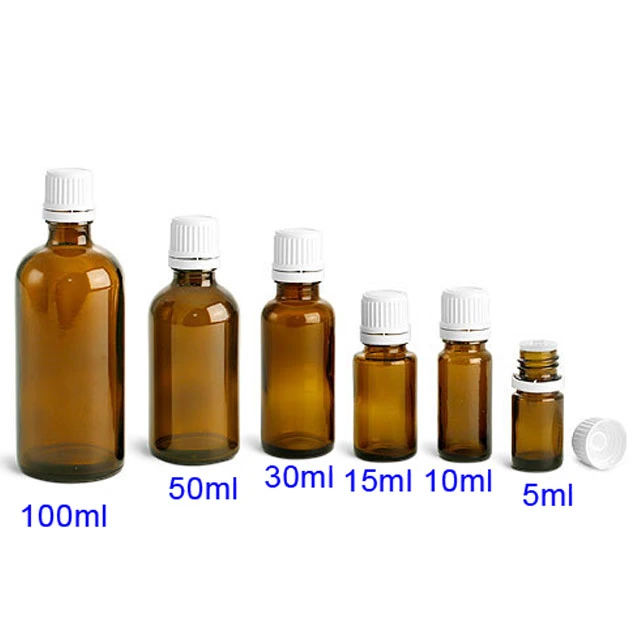 15-300ml Set Wholesale Amber Glass Dropper Organic Bottle Cosmetic Packaging