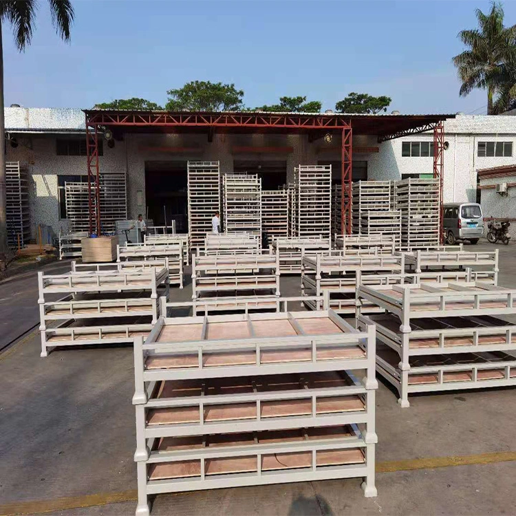 Customized Folding Metal Stacking Rack/Storage Stillage/Post Pallet for Garment Fabric Roll