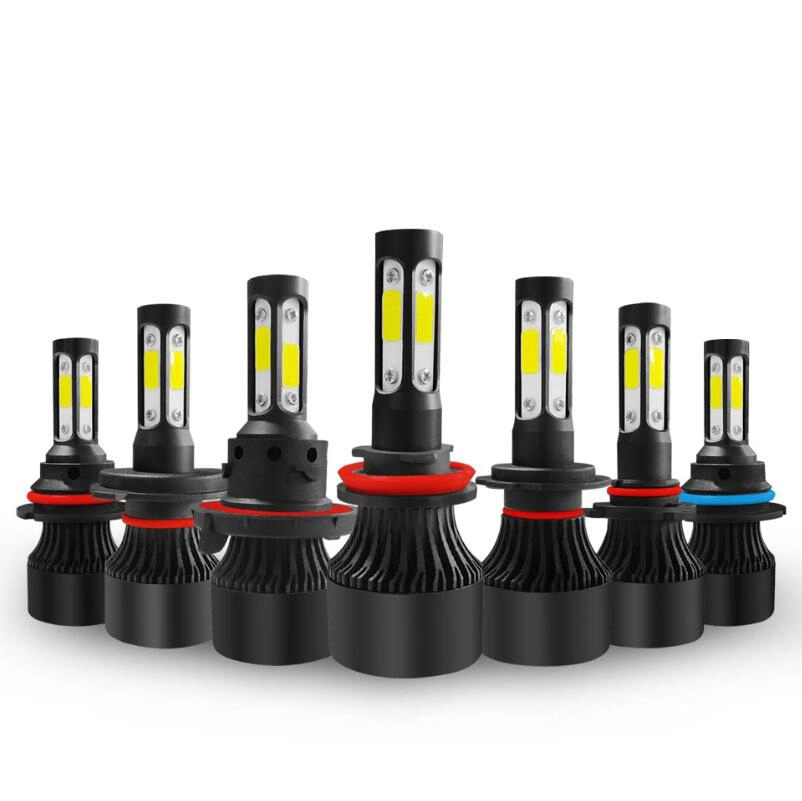 New S2 4 Sides COB LED Car Headlights Bulbs Super Bright Focos LED Premium H1 H3 H4 H7 9005 9006 H11 Car LED