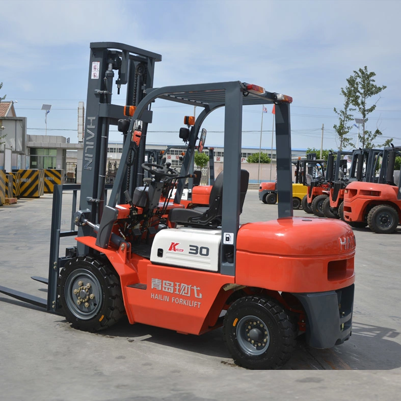 Hailin 3.0ton/3000kgs Diesel/Gas/LPG Forklift 3m/4.5m/5m/6m Lifting Height, with Japanese Isuzu/Nissan/Mitsubishi Engine, with Side Shift, Cabin, Triplex Mast