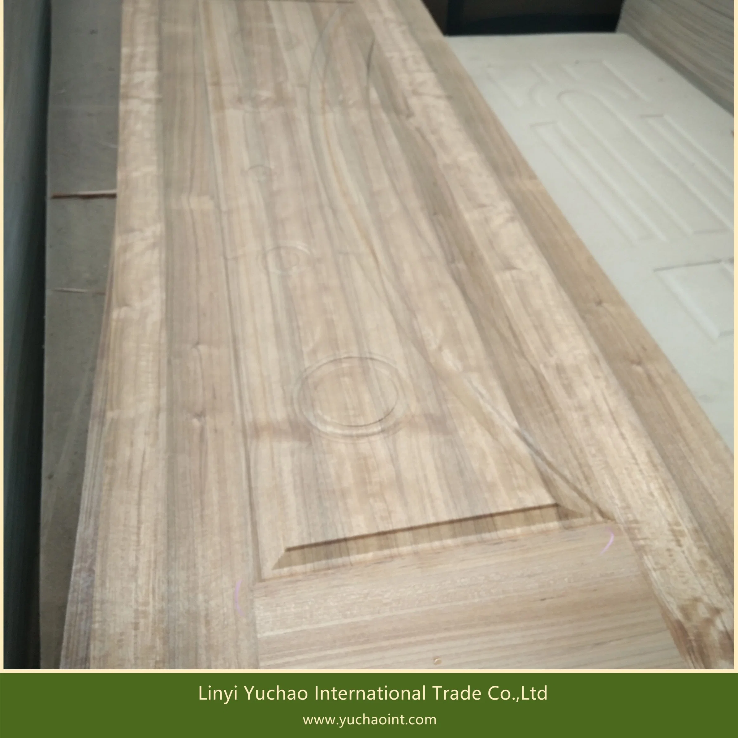 Natürliches Teak Veneer HDF Türhaut für äthiopischen Markt