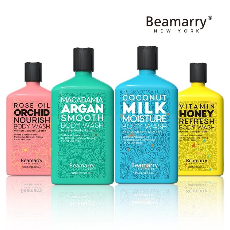 OEM Private Label Atacado Body Care Natural orgânico Coconut Milk Corpo de gel de banho Perfume com gel de banho de iluminação vegano, esfoliação corporal Lavar