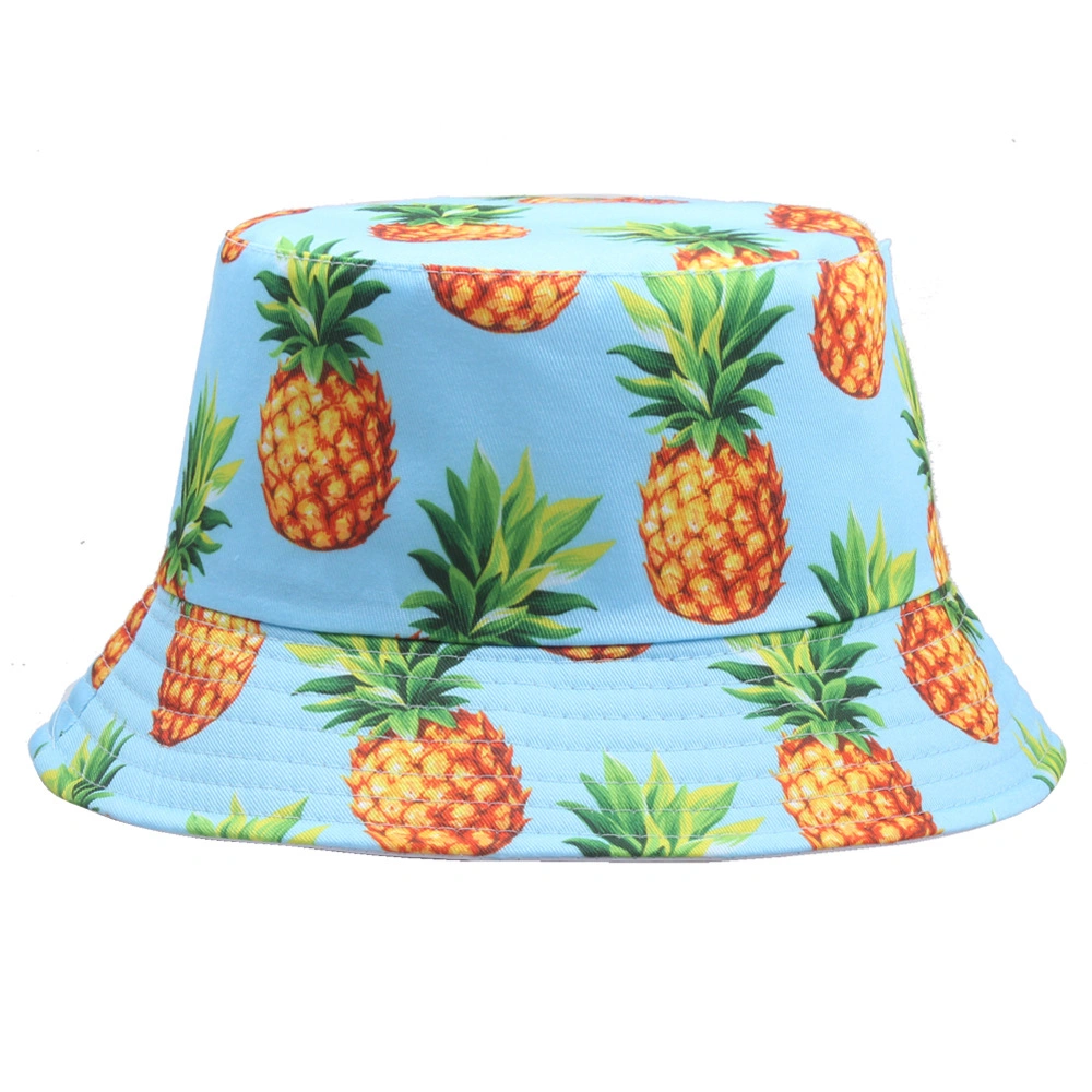 Cotton Fixed Fruit Printing Fisherman Cap Casual Sun Hats Pineapple Printed Custom Bucket Hat