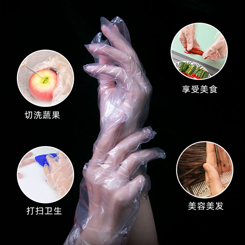 Compostable Biodegradable Food Grade Cleaning Plastic Disposable Vinyl Household Gloves for Diet