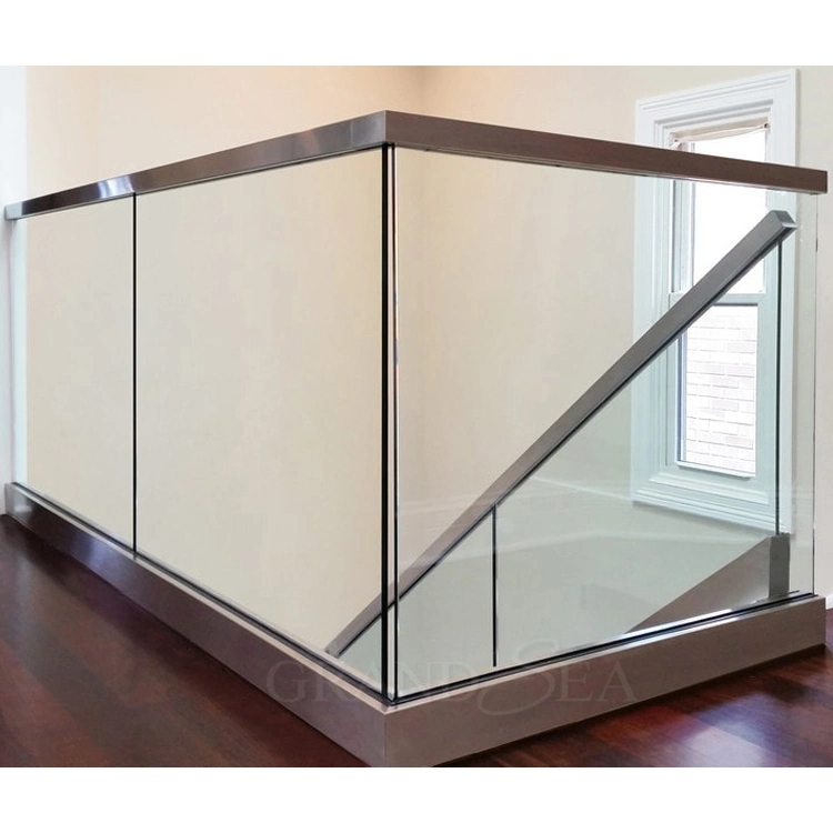 Aluminium Security Balustrades Hardware Aluminum Metal Frameless Profile U Channel Clamp Glass Railing