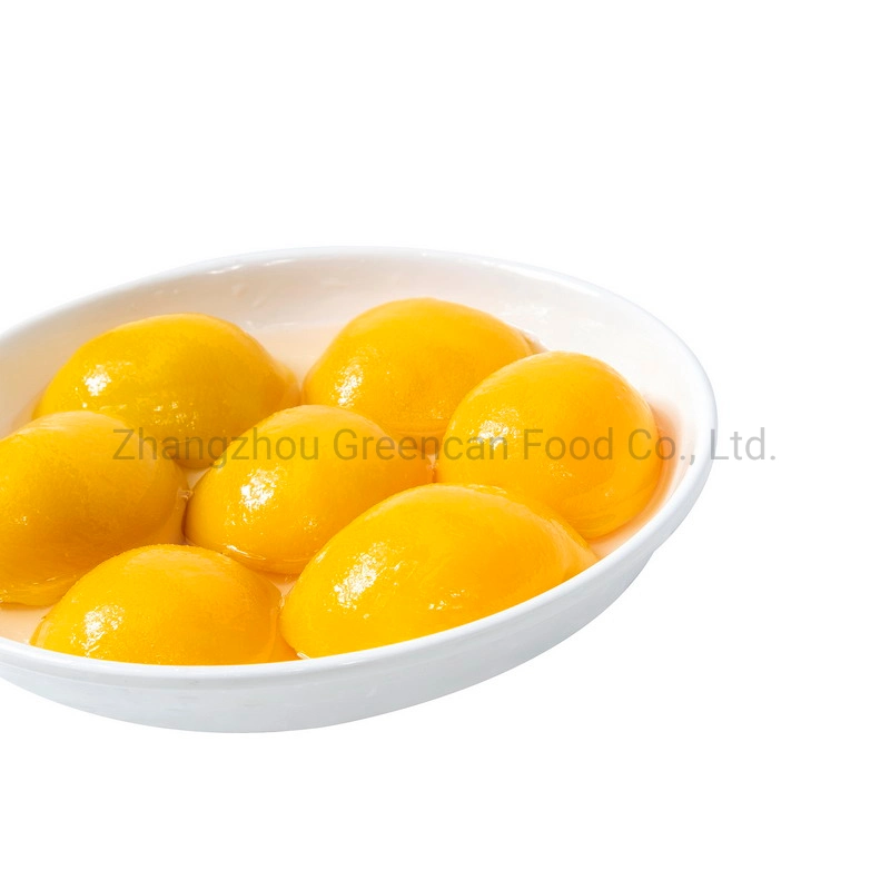 La salud alimentaria frutas enlatadas en almíbar de melocotón amarillo en el mercado de Vietnam 820g