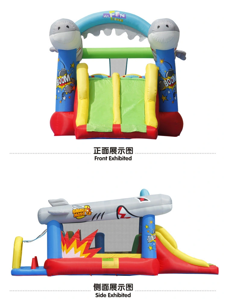 Hot Sale Flying Fish Diapositive lit double saut videurs gonflable pour les enfants d'intérieur