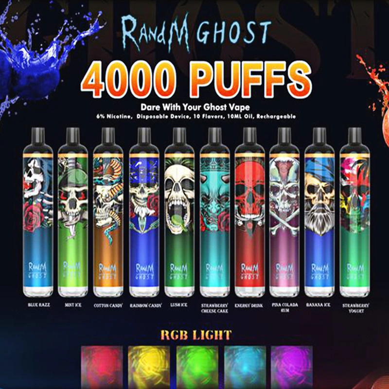 Hot Selling Vape Pen Randm Ghost 4000 Puffs 8ml Cart Pod 1000mAh Battery Rechargeable Colorful RGB Light Wholesale/Suppliere-Cigarette