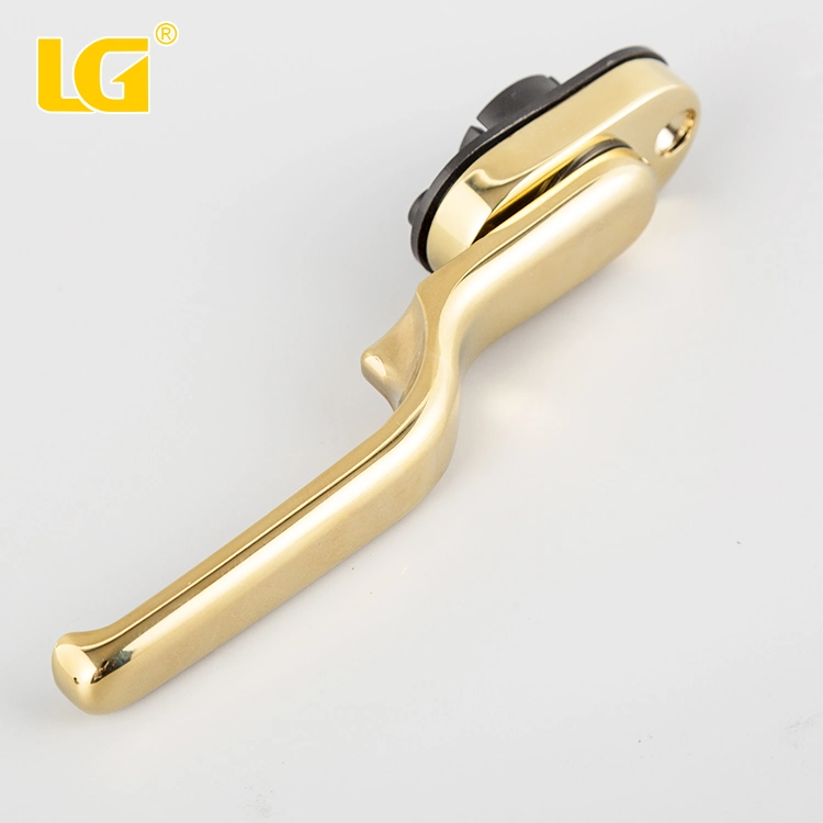 ISO9001 Ningbo LG OEM Fashion Design Privacy PVD Golden Satin Chrome Color Zinc Alloy Interior Door Lever Handle