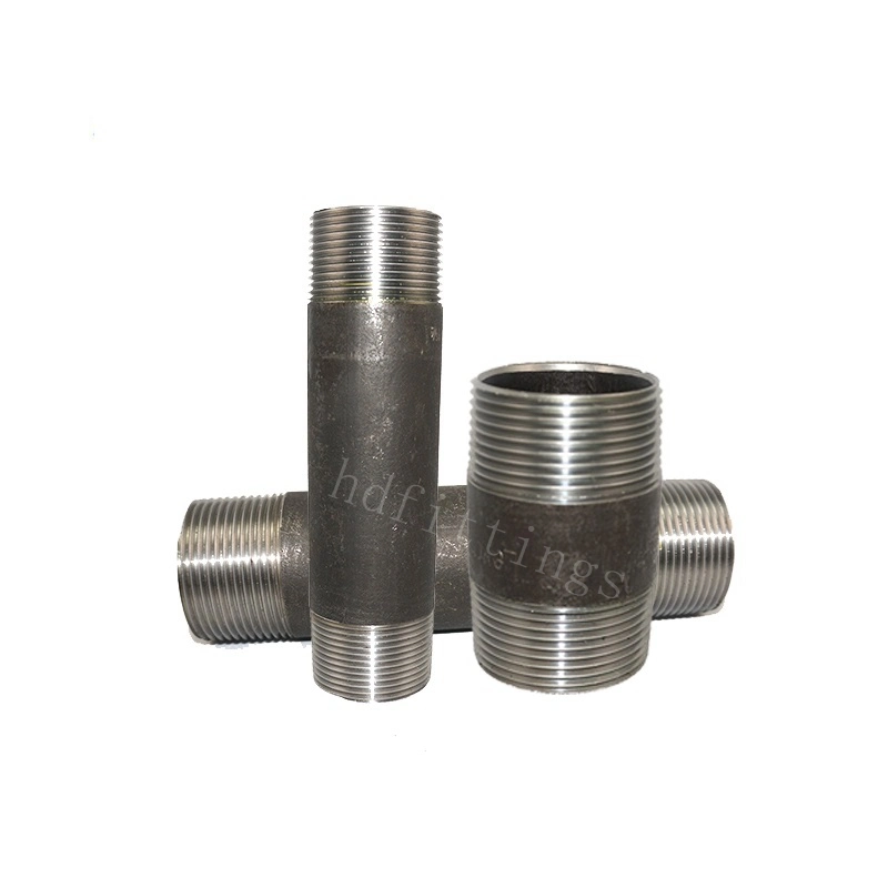 Sch40 Sch80 Welded or Seamless Short Long Black Steel Nipple