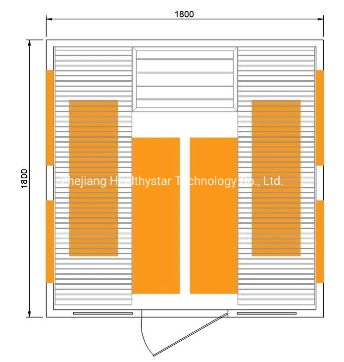 Individuell Angepasste Größe Indoor 2-Person Trockendampfsauna