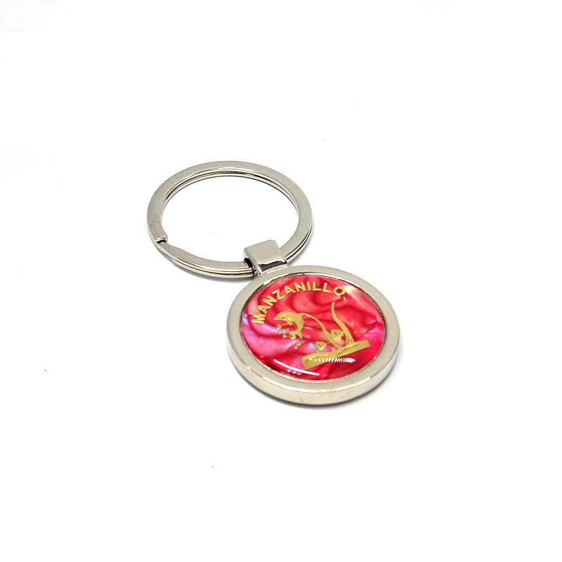 Wholesale/Supplier Custom Cheap Round Shape Keyring with Epoxy