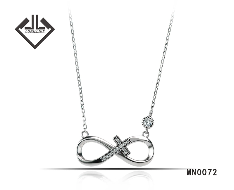 Joyas Plata Sterling Silver Jewelry Fashion Infinity Necklace