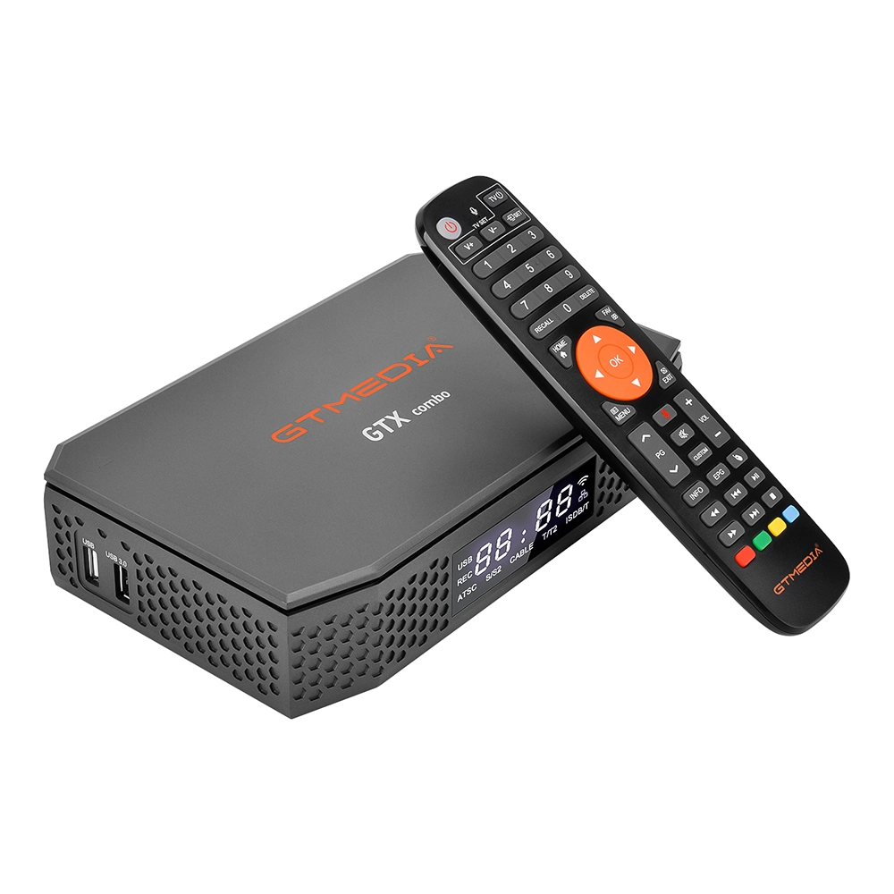 Gtx Gtmedia decodificador fuerte el receptor de satélite Android 9.0, receptor de televisión DVB S2X T2 Full HD 4K IPTV Cable Decodificador digital Gtx Combo