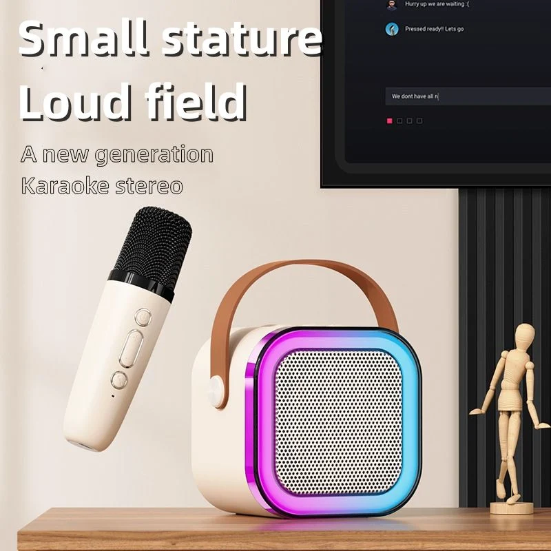Family KTV Bluetooth Dual Speaker LED Flashing Light Wireless Outdoor Speaker