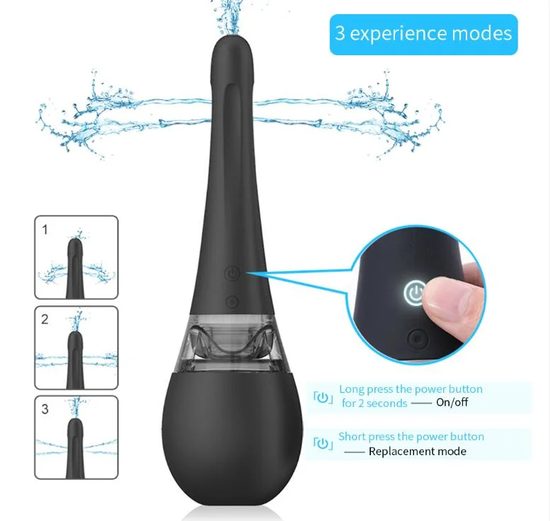 Ampoule électrique de charge USB Lavement Anal vagin Douche kit nettoyant lavage Masculin Féminin