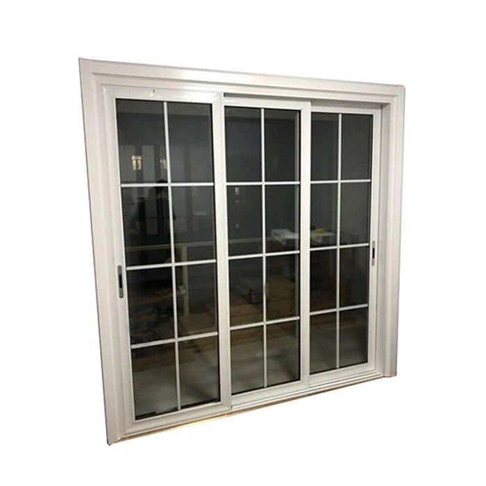 Marco de aluminio exterior deslizante Comercial puertas de vidrio doble