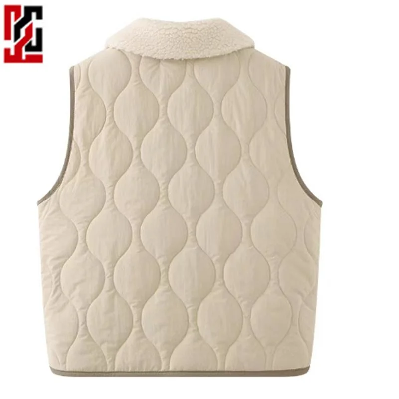 Cotton Jacket Outer Wear Solid Color Women's Short Cotton Vest