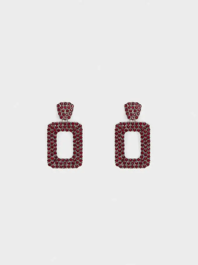 Fashion Geometric Temperament Alloy Crystal Earrings Jewelry