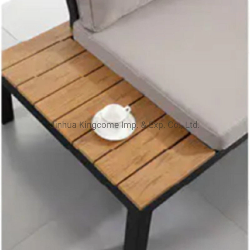 Tischplatte Aus Kunststoff Holz Aluminium Rahmen Como Ecke Sofa-Set Möbel Für Zuhause