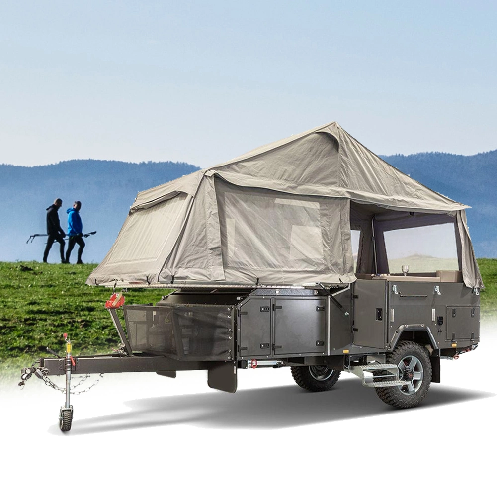 Vorwärtsfalz Camper Anhänger Australian Standards Double Fold Off Road Wohnmobil-Anhänger (Grenzüberschreitend)