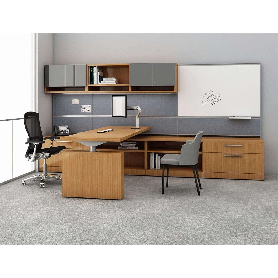 Office Furniture Nordic Executive CEO President Office Table Design Wooden Luxury Office Desk Set