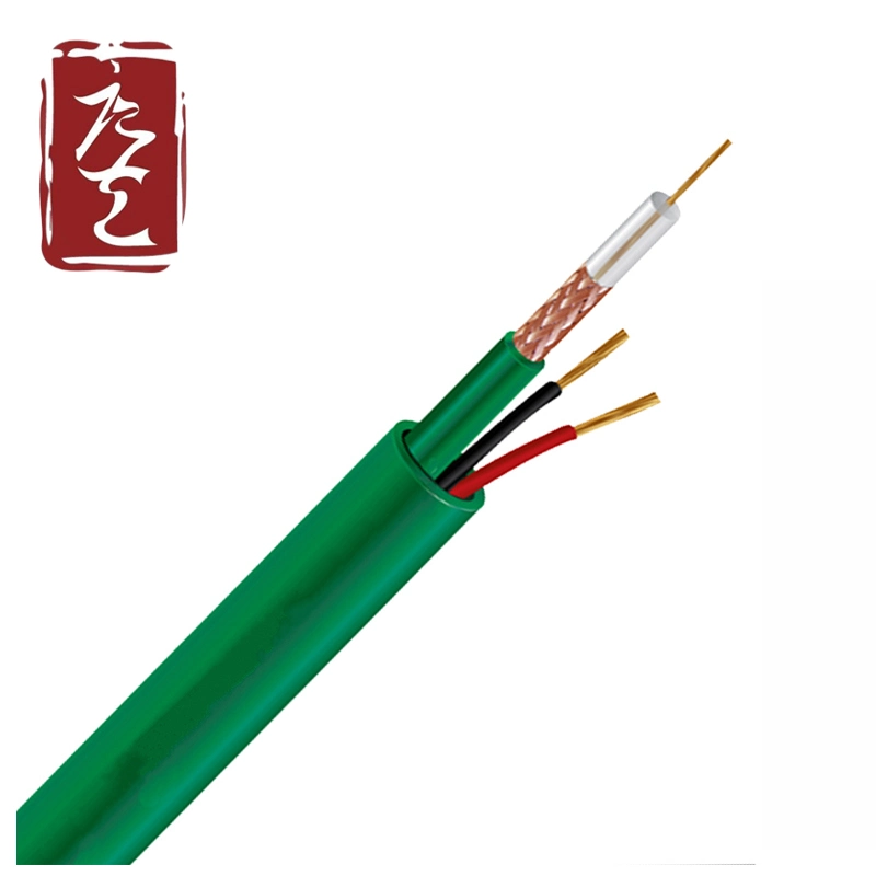 OEM CCTV TV Rg59+2DC Coaxial Cable with CE RoHS Approved