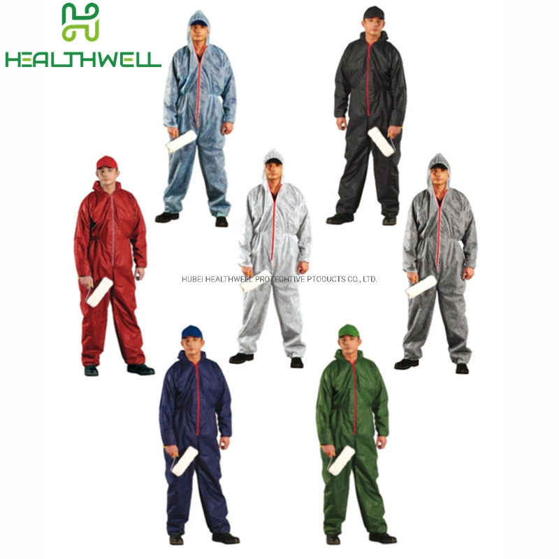 Microroporous 55GSM Protection Paint Spray Suits Safety Work Overalls Disposable Coveralls