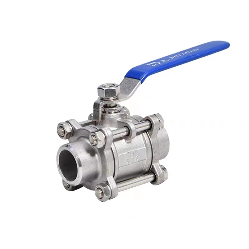 304 316 316L Stainless Steel Butt Welding Connection 3PC Ball Valve