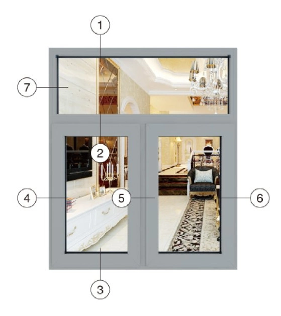 Barrera térmica en color plata de doble acristalamiento de aluminio de la unidad de Casement Window