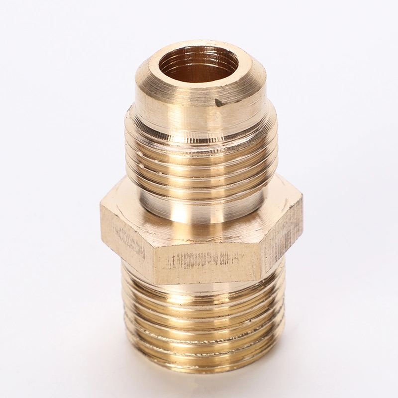 Brass Copper Tube Connectors for Gas Use with NPT Thread Flare Head