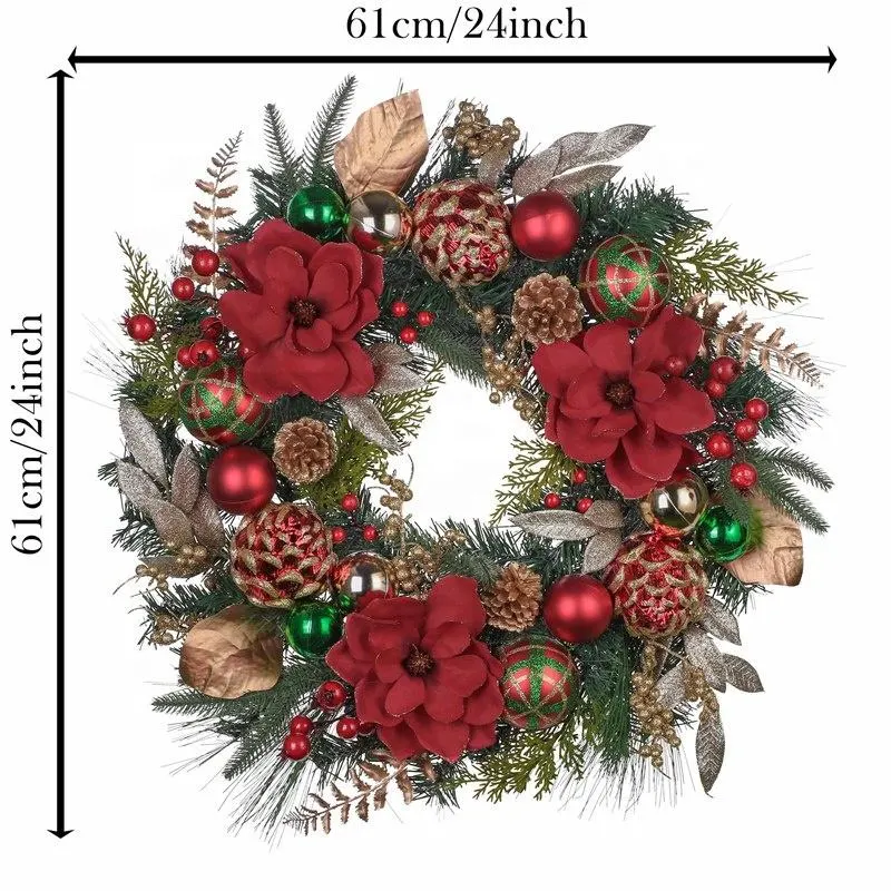 Xmas Door Wreath LED Light Decoration Gifts