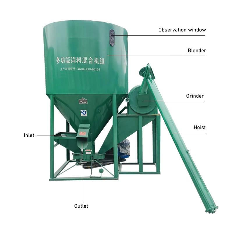 Breeding Feed Crushing and Mixing Unit Cattle and Sheep Feed Production Line Animal Feed Pellet Machine Equipment