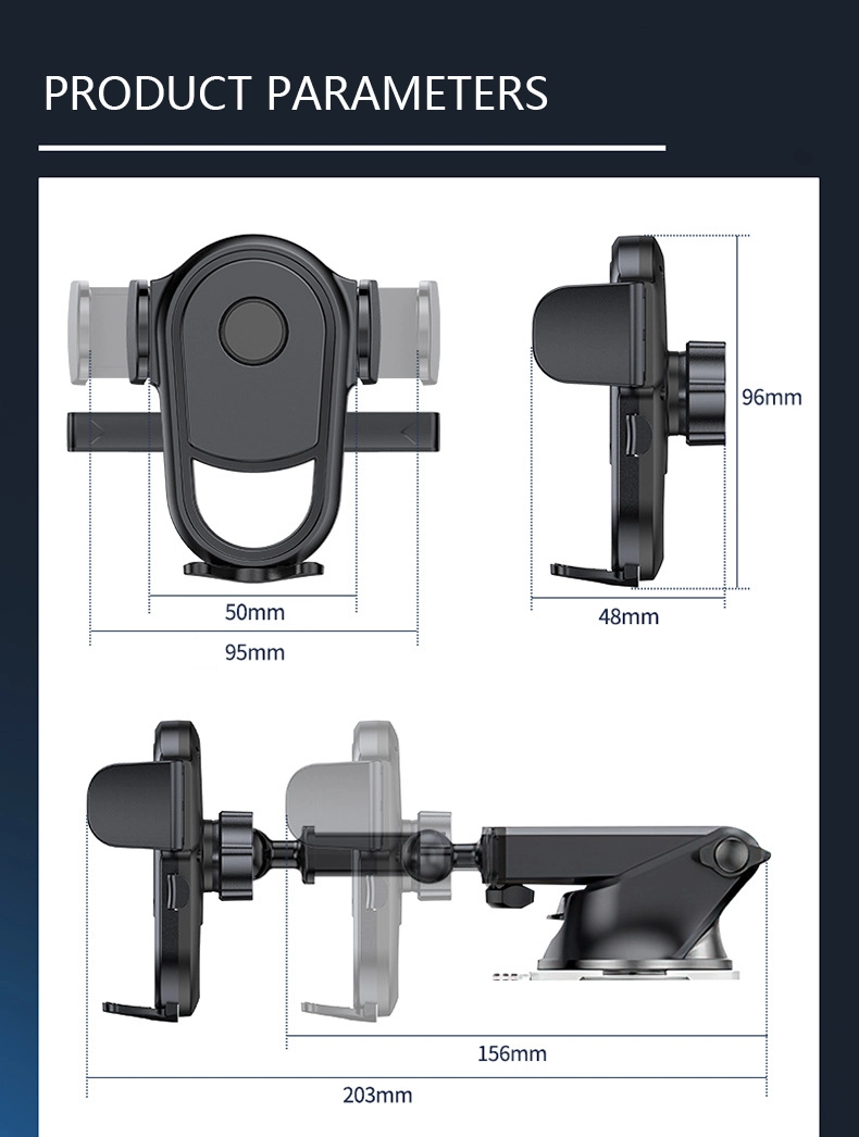 Hand Free Mobile Mount Cell Phone Holder for Car Phone