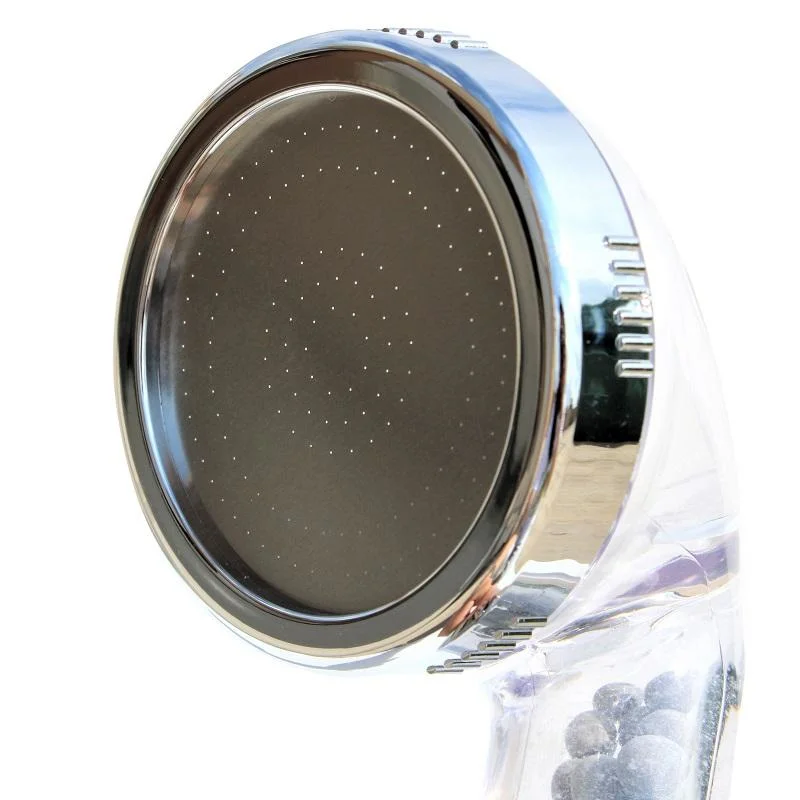 Transparent Negative Ion Filter Shower Head Pressurized Hand-Held Removable