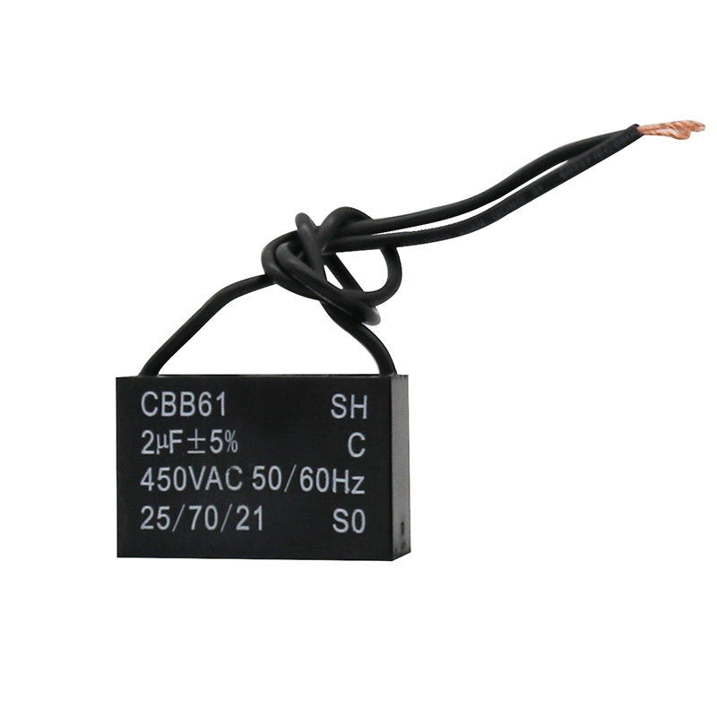 Cbb61 450V 4.5UF Spare Parts Polypropylene Wire Type Fan Capacitor