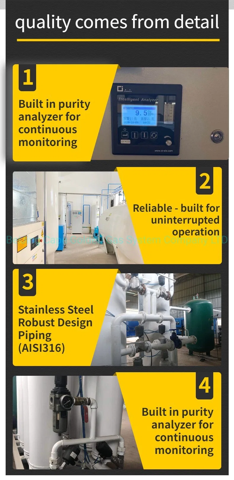 on Site Nitrogen Generator / Psa Nitrogen Gas Equipment for Peak Welding