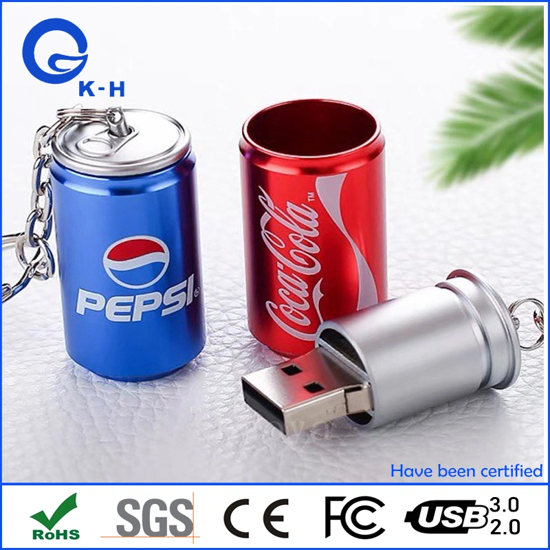 Metal Bottales USB Peps Pop Cola Garrafa Flash Memory Stick 1GB 2GB