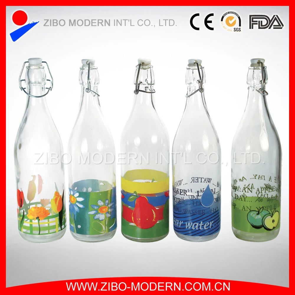 Wholesale/Supplier Cheap Clear Glass Soft Drink Storage Bottle 1000ml for Milk