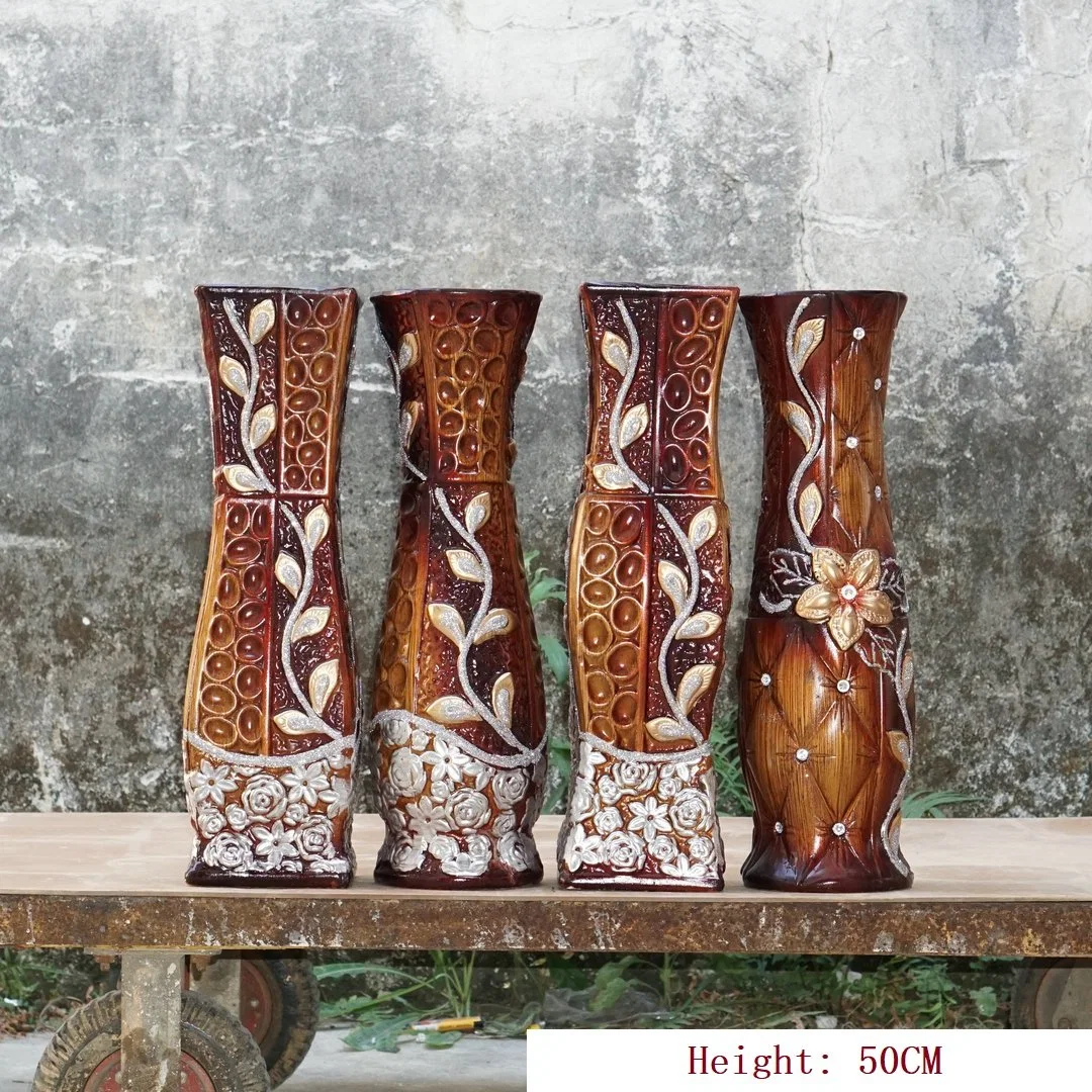 Wholesale/Supplier Hand-Made Pottery Vases Creative Retro Brown Household Ornaments Customized Modern Vases