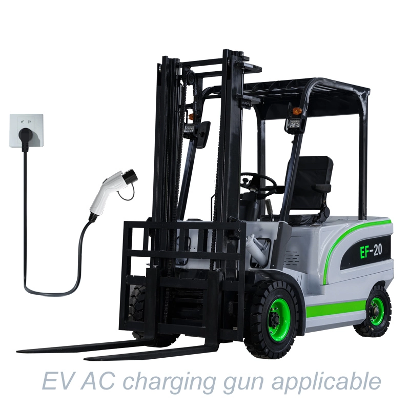 72V120ah batterie au plomb chariot élévateur électrique de 2 tonnes à 4 roues avec Pistolet de charge EV