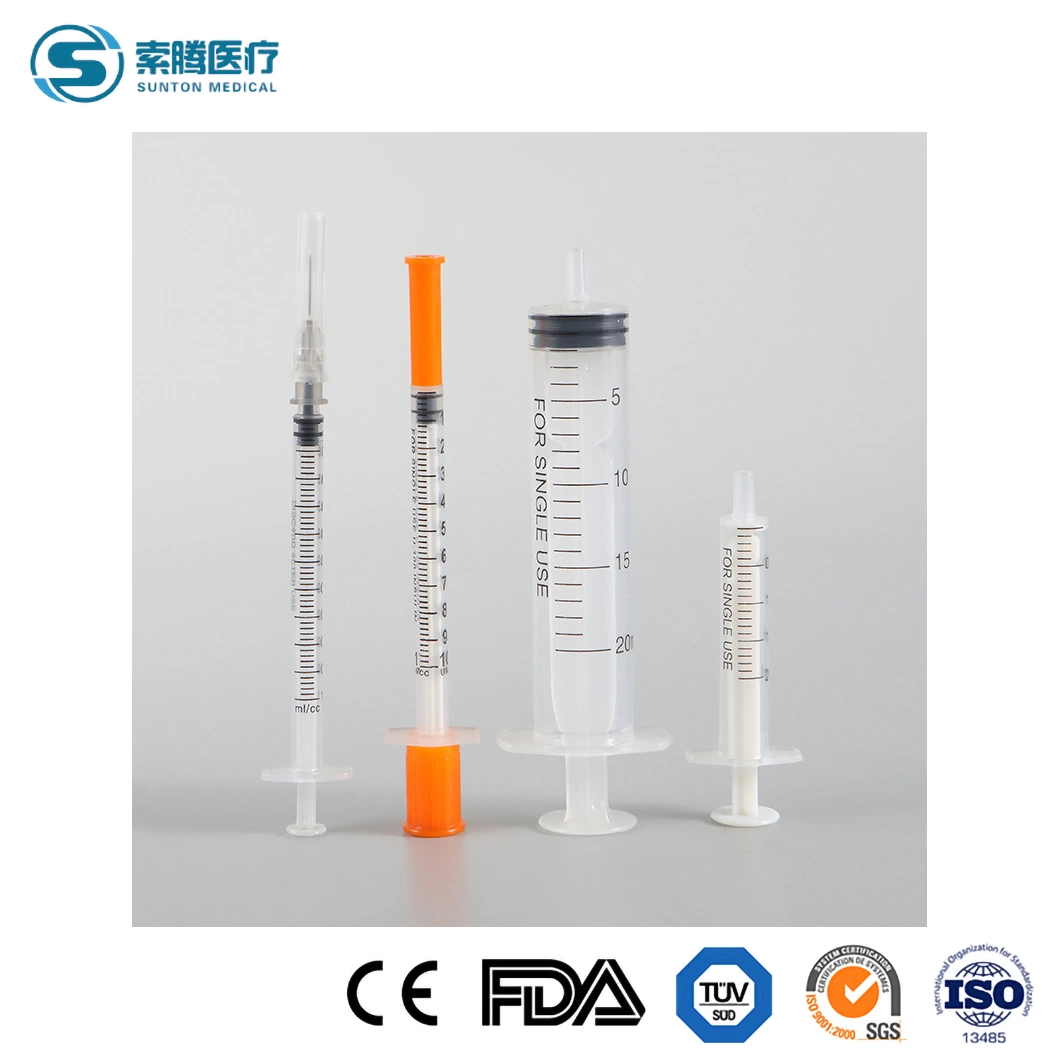 Sunton Auto Disable Syringe China Plastic Syringe Supply CE Certificated 10ml/10cc CE Cheap Disposable Medical Plastic Luer Lock Disposable Syringe with Needles