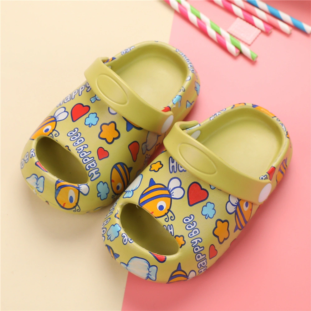 Los niños niñas chicos zapatillas Zapatos de abeja de dibujos animados de niño Sandalias bebé verano Indoor zapatillas sandalias de natación para niños de la playa