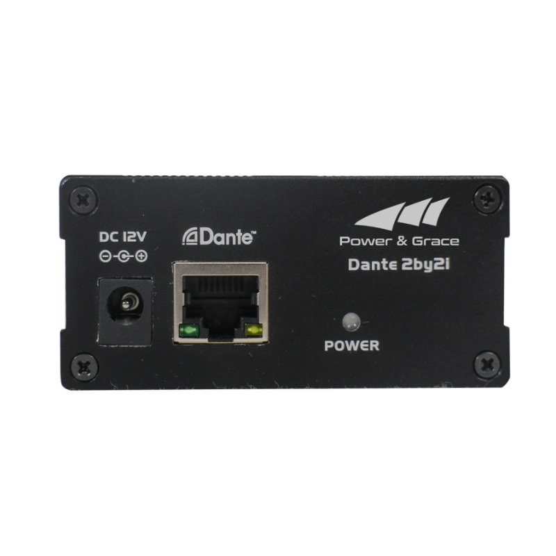 Professional Audio Video Dante Network Audio Dante 2 in 2 out Transmitter with Poe Power Supply