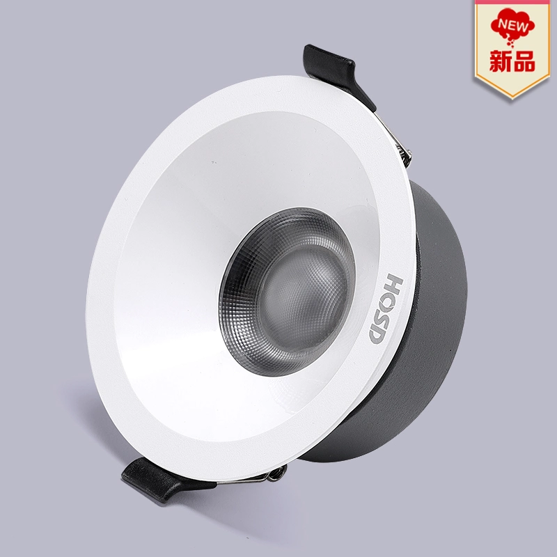 CE PC fixe de gros corps en alliage en aluminium de garniture de la qualité commerciale Ra90 LED Downlight encastré au plafond de lumière vers le bas