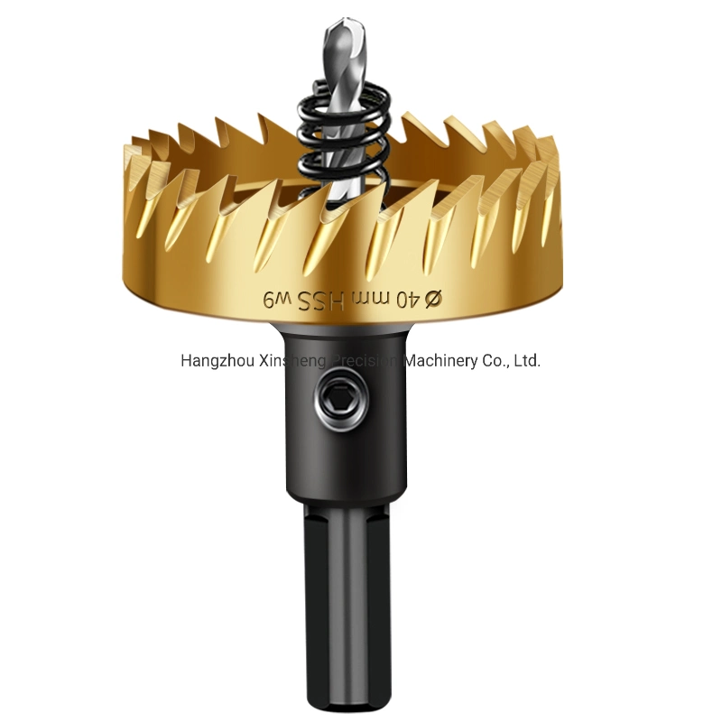 Titanium Coated 40mm HSS Hole Saw Drill Bit for Metal Drilling