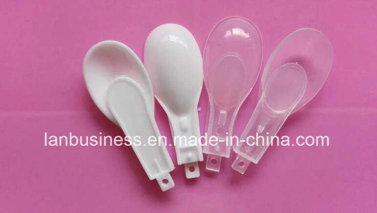 Disposable Plastic Folded Transparent Ice Cream Spoon