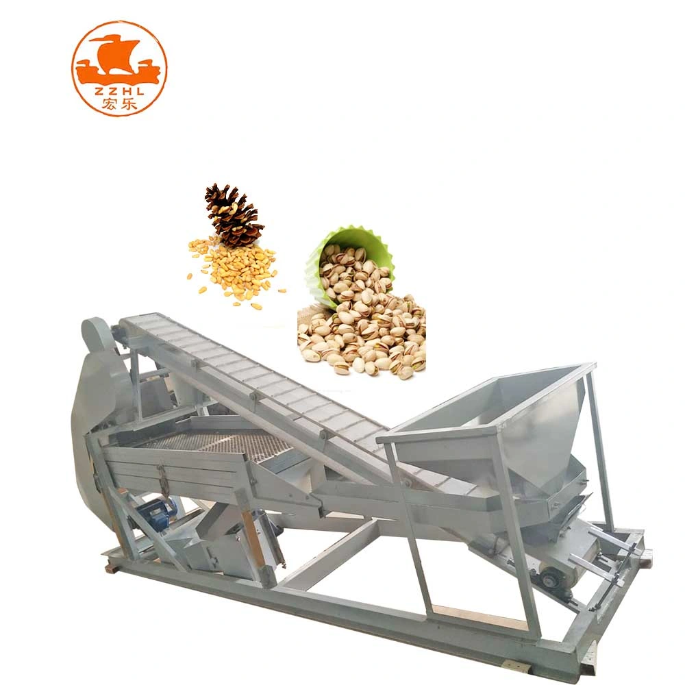 189 Best Sale Pistachior Shell Removing Cracking Processing Pine Nut Shelling Pistachio Huller Machine