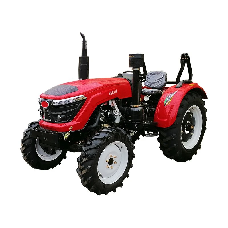 Original Factory Direct Price Farm Machinery 60HP 604 4 Wheel Drive Diesel Mini Tractor with Front Loader and Backhoe